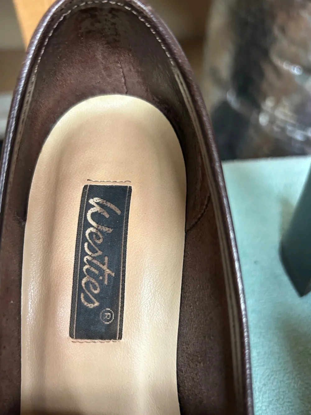 Nine West Westies Brown Leather Torrent Loafer Style Heels Size 6M